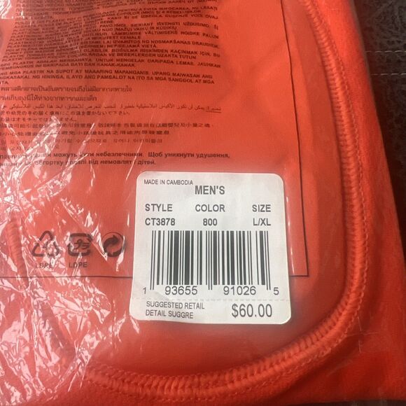 L/XLNike NBA Hyperstrong Mens Padded Compression Knee Sleeves/Pads ORANGE - Picture 3 of 3